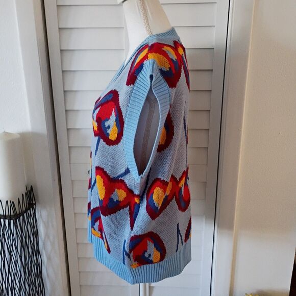 Pacsun Fashion Scholarship Fund X Allegra Abrams Cherry Sweater Vest NEW S - Picture 6 of 9